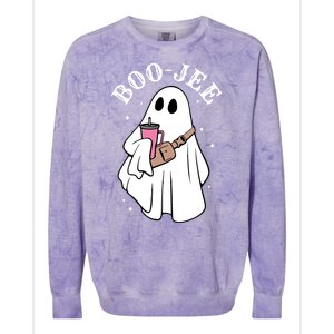 Boo Jee Funny Halloween Shopaholic Ghost Colorblast Crewneck Sweatshirt