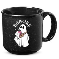 Boo Jee Funny Halloween Shopaholic Ghost 15oz Campfire Ceramic Mug