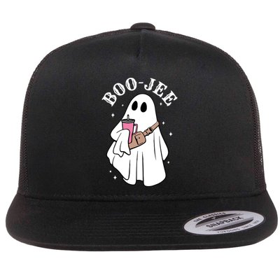 Boo Jee Funny Halloween Shopaholic Ghost Flatbill Hat