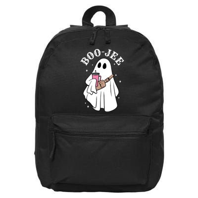 Boo Jee Funny Halloween Shopaholic Ghost 16 in Basic Backpack