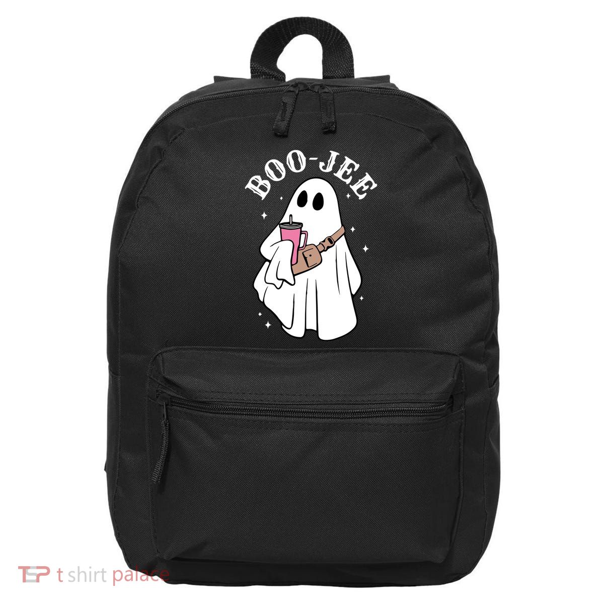 Boo Jee Funny Halloween Shopaholic Ghost 16 in Basic Backpack