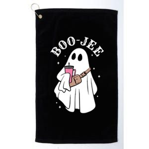 Boo Jee Funny Halloween Shopaholic Ghost Platinum Collection Golf Towel