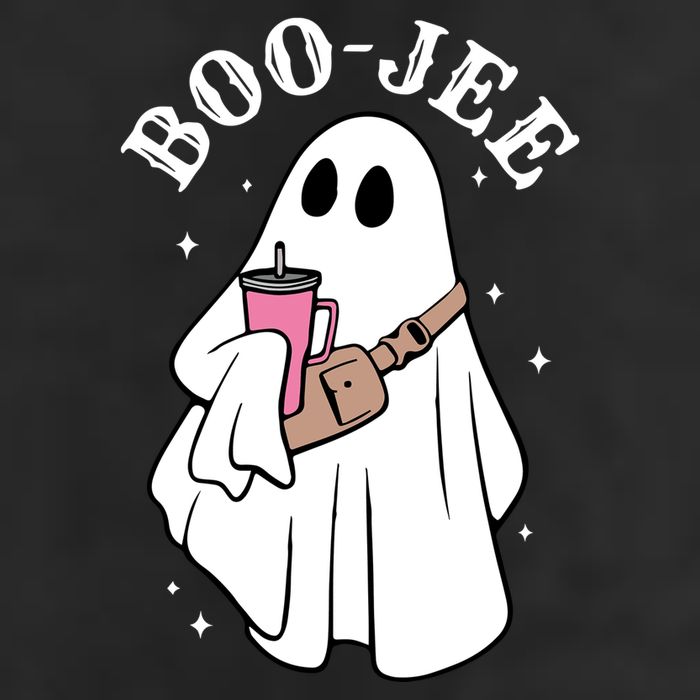 Boo Jee Funny Halloween Shopaholic Ghost Golf Towel