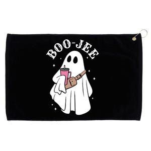 Boo Jee Funny Halloween Shopaholic Ghost Grommeted Golf Towel