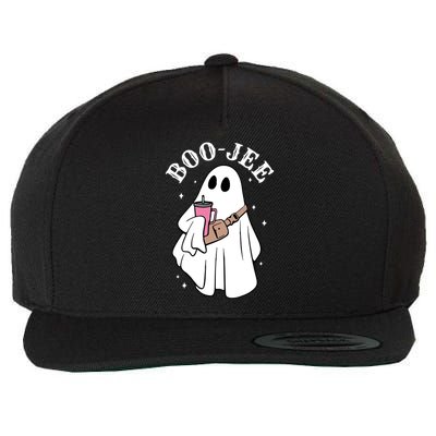 Boo Jee Funny Halloween Shopaholic Ghost Wool Snapback Cap