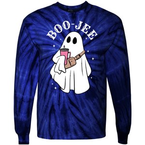 Boo Jee Funny Halloween Shopaholic Ghost Tie-Dye Long Sleeve Shirt