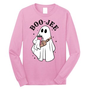 Boo Jee Funny Halloween Shopaholic Ghost Long Sleeve Shirt