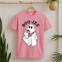 Boo Jee Funny Halloween Shopaholic Ghost T-Shirt