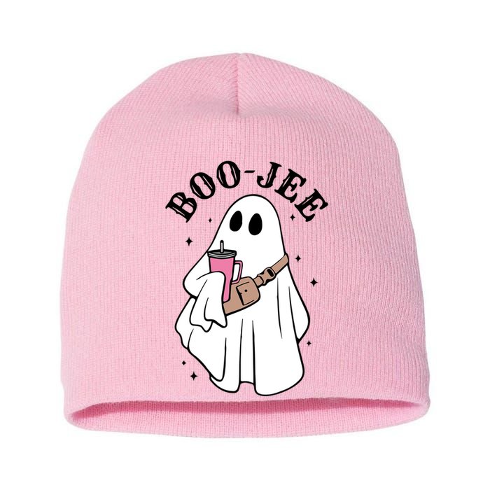 Boo Jee Funny Halloween Shopaholic Ghost Short Acrylic Beanie