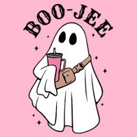 Boo Jee Funny Halloween Shopaholic Ghost Short Acrylic Beanie