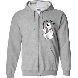 Boo Jee Funny Halloween Shopaholic Ghost Full Zip Hoodie