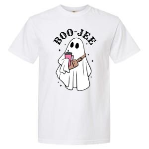 Boo Jee Funny Halloween Shopaholic Ghost Garment-Dyed Heavyweight T-Shirt