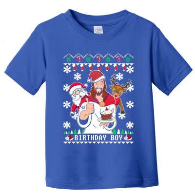 Birthday Jesus Funny Ugly Christmas Funny Gift Toddler T-Shirt