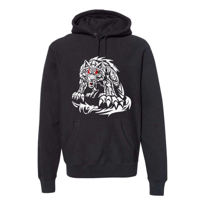 Black Jacob Fatu Wolf Gift Premium Hoodie