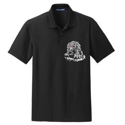 Black Jacob Fatu Wolf Gift Dry Zone Grid Polo