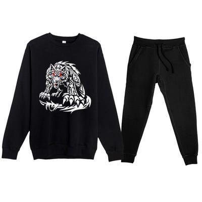 Black Jacob Fatu Wolf Gift Premium Crewneck Sweatsuit Set