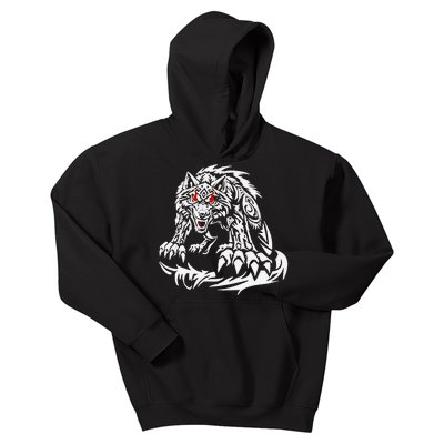 Black Jacob Fatu Wolf Gift Kids Hoodie