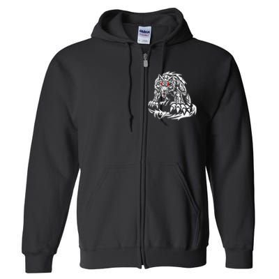 Black Jacob Fatu Wolf Gift Full Zip Hoodie