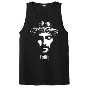 Beautiful Jesus Face Crown Of Thorns Christian Faith Peace PosiCharge Competitor Tank