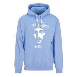 Beautiful Jesus Face Crown Of Thorns Christian Faith Peace Unisex Surf Hoodie