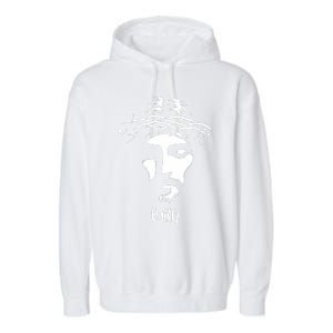 Beautiful Jesus Face Crown Of Thorns Christian Faith Peace Garment-Dyed Fleece Hoodie