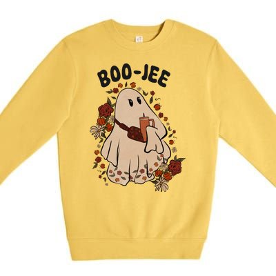 Boo Jee Fall Halloween Ghost Funny Premium Crewneck Sweatshirt