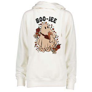 Boo Jee Fall Halloween Ghost Funny Womens Funnel Neck Pullover Hood