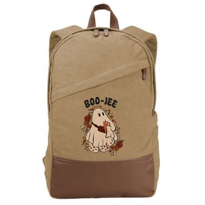 Boo Jee Fall Halloween Ghost Funny Cotton Canvas Backpack