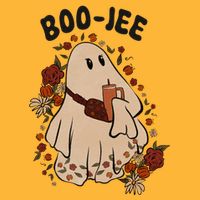 Boo Jee Fall Halloween Ghost Funny Pom Pom 12in Knit Beanie