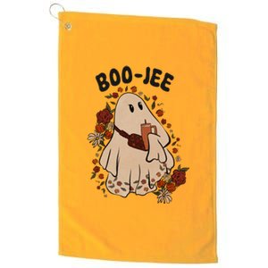 Boo Jee Fall Halloween Ghost Funny Platinum Collection Golf Towel