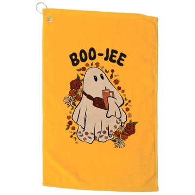 Boo Jee Fall Halloween Ghost Funny Platinum Collection Golf Towel