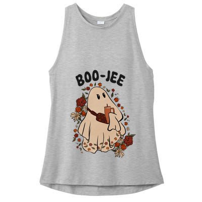Boo Jee Fall Halloween Ghost Funny Ladies PosiCharge Tri-Blend Wicking Tank