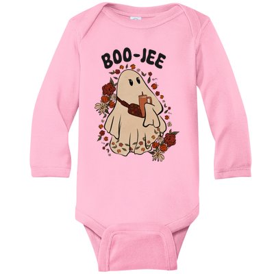 Boo Jee Fall Halloween Ghost Funny Baby Long Sleeve Bodysuit