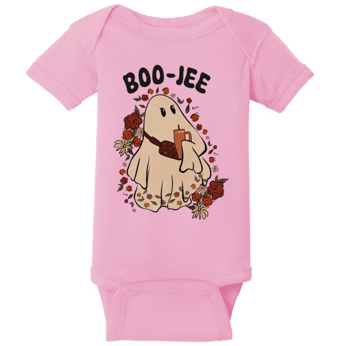 Boo Jee Fall Halloween Ghost Funny Baby Bodysuit