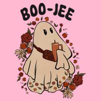 Boo Jee Fall Halloween Ghost Funny Women's V-Neck T-Shirt