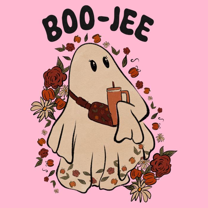 Boo Jee Fall Halloween Ghost Funny Women's V-Neck T-Shirt