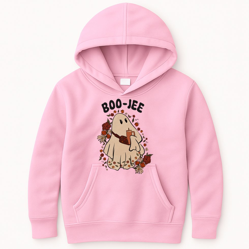 Boo Jee Fall Halloween Ghost Funny Kids Hoodie