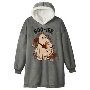 Boo Jee Fall Halloween Ghost Funny Hooded Wearable Blanket