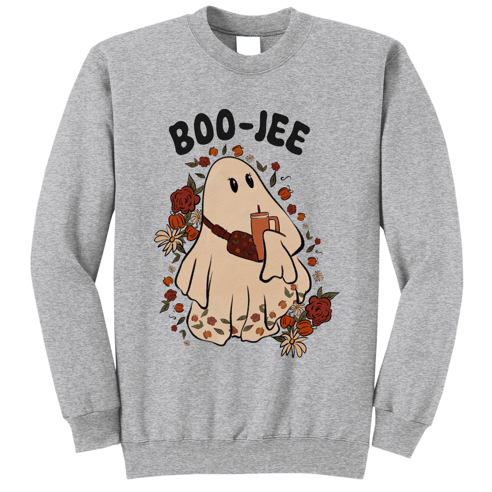 Boo Jee Fall Halloween Ghost Funny Tall Sweatshirt