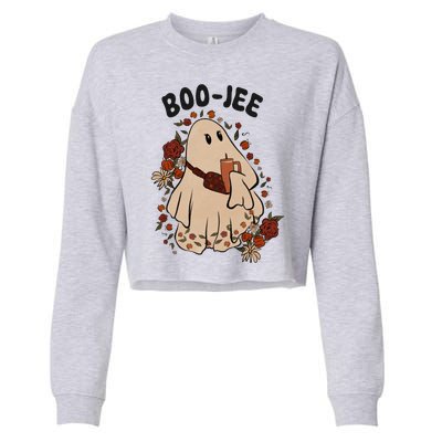 Boo Jee Fall Halloween Ghost Funny Cropped Pullover Crew