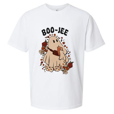 Boo Jee Fall Halloween Ghost Funny Sueded Cloud Jersey T-Shirt