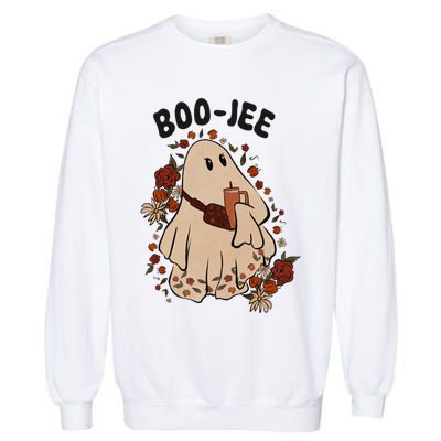 Boo Jee Fall Halloween Ghost Funny Garment-Dyed Sweatshirt