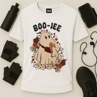Boo Jee Fall Halloween Ghost Funny Cooling Performance Crew T-Shirt