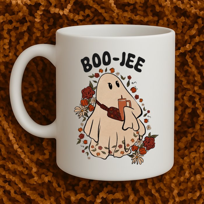 Boo Jee Fall Halloween Ghost Funny Mug