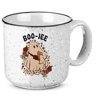 Boo Jee Fall Halloween Ghost Funny 15oz Campfire Ceramic Mug