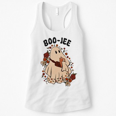 Boo Jee Fall Halloween Ghost Funny Womens Tank Top