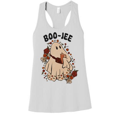 Boo Jee Fall Halloween Ghost Funny Women's Racerback Tank