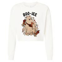 Boo Jee Fall Halloween Ghost Funny Cropped Pullover Crew