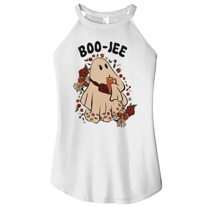 Boo Jee Fall Halloween Ghost Funny Women's Perfect Tri Rocker Tank