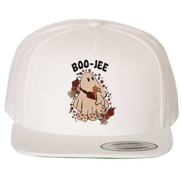 Boo Jee Fall Halloween Ghost Funny Wool Snapback Cap